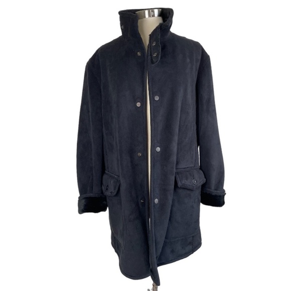 EMPORIO ARMANI Reversible Synthetic Shearling Coat size 50 - Picture 15 of 15